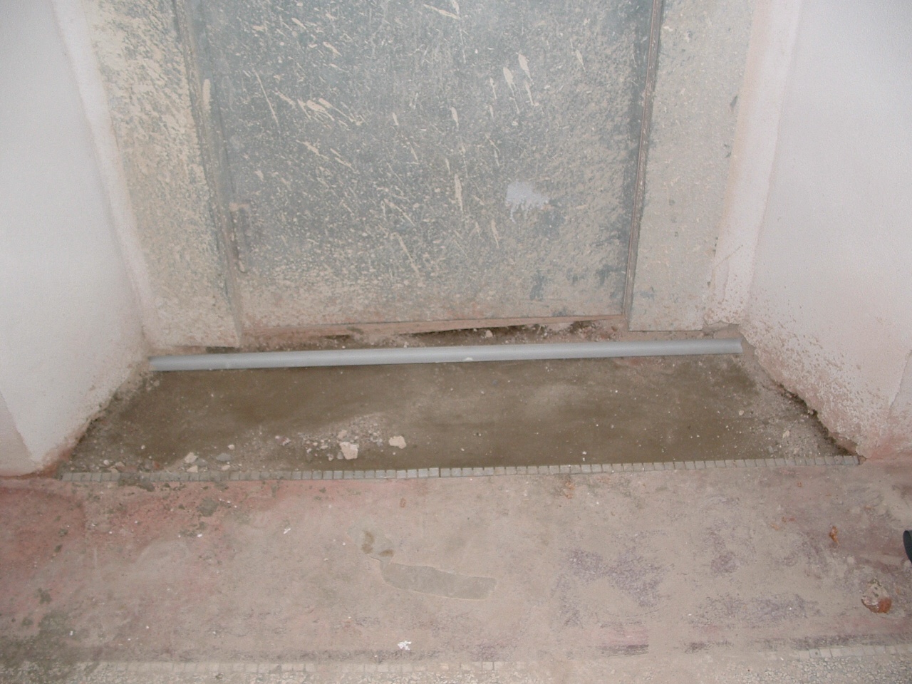 Terrazzo Türschwelle vorher