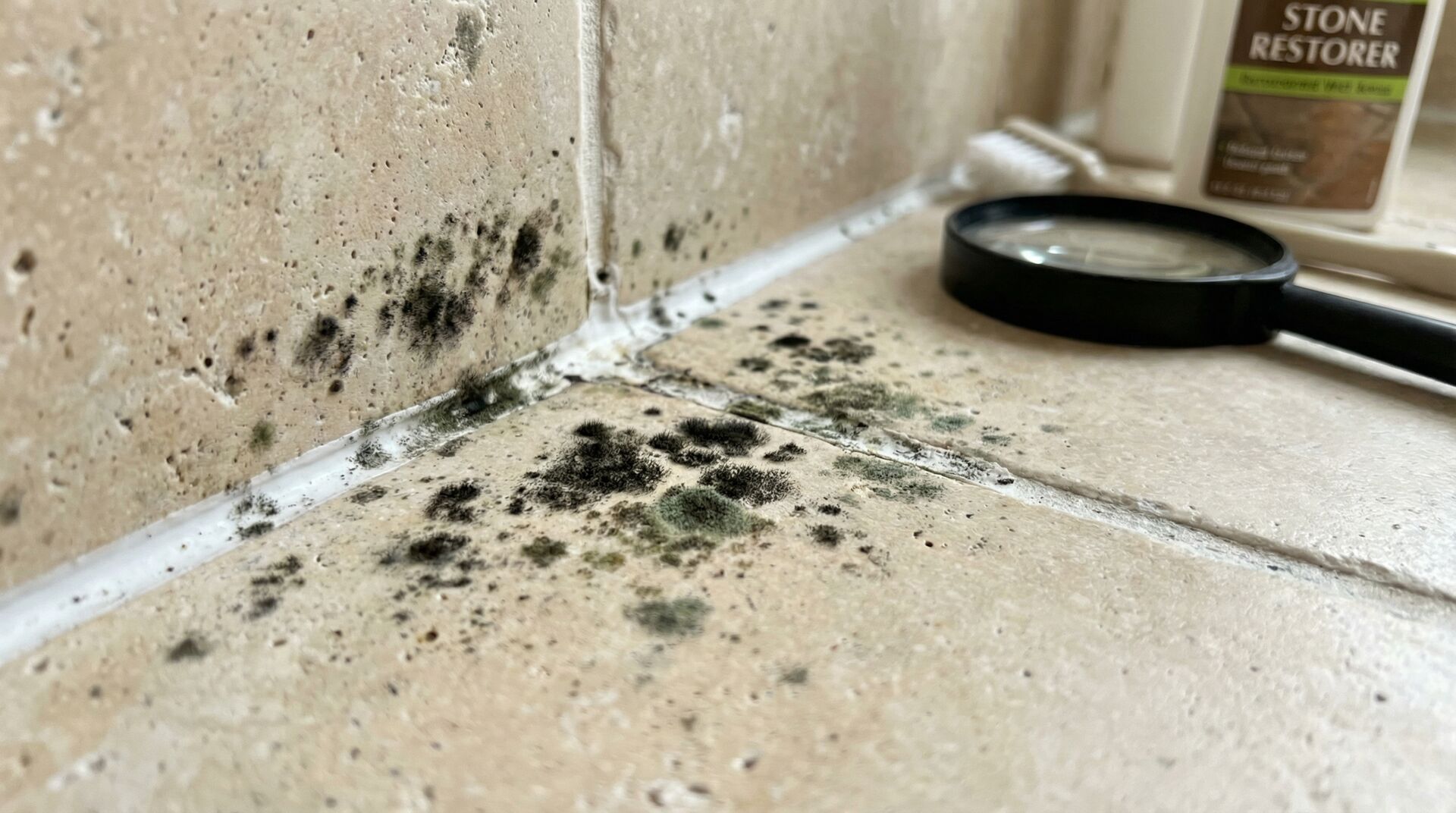 Schimmel auf Naturstein und Silikon entfernen und vermeiden mit Fila Active