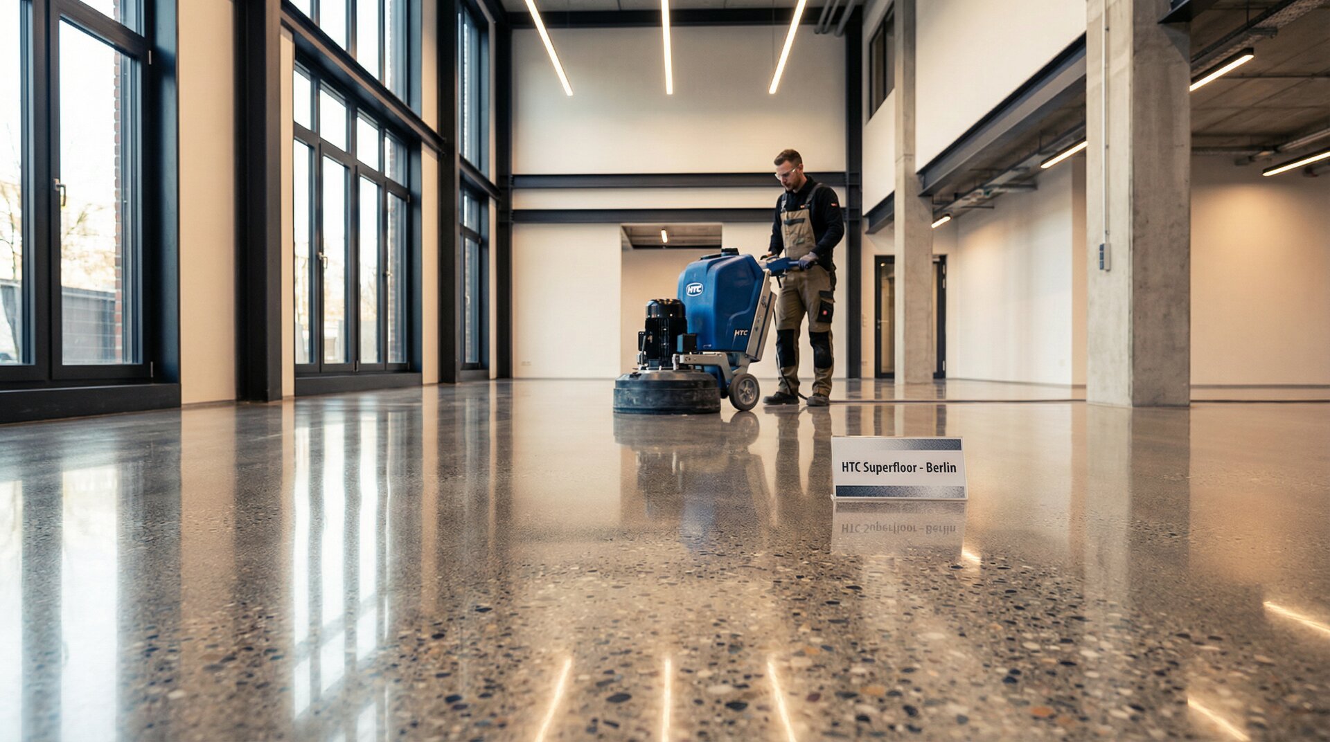 Sichtbeton schleifen und Beton polieren in Berlin – HTC Superfloor
