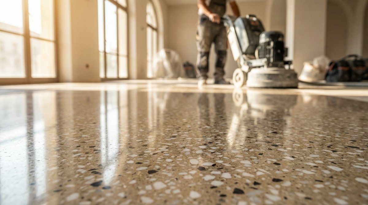 Terrazzoboden schleifen und versiegeln – Professionelle Sanierung für langlebige Optik