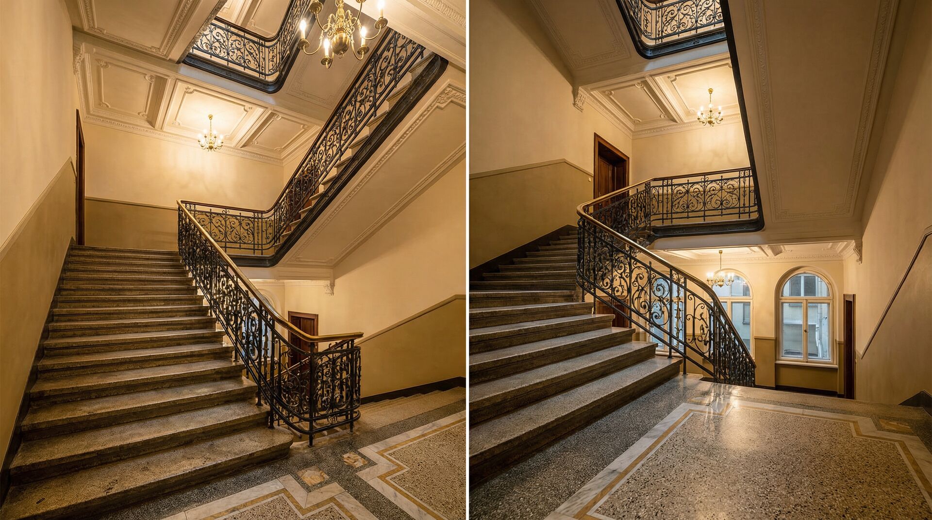 Treppenhaus renovieren in Berlin – Natursteinsanierung, Terrazzo und Marmor schleifen vom Stein-Doktor