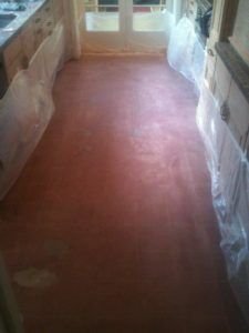 Zementfliesen vor der Sanierung