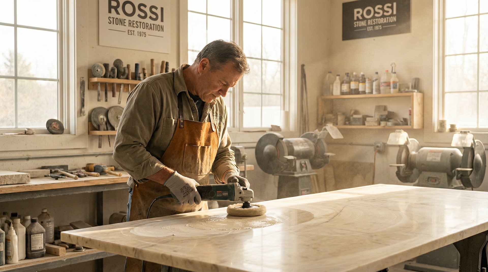Stein-Doktor Team bei der Arbeit